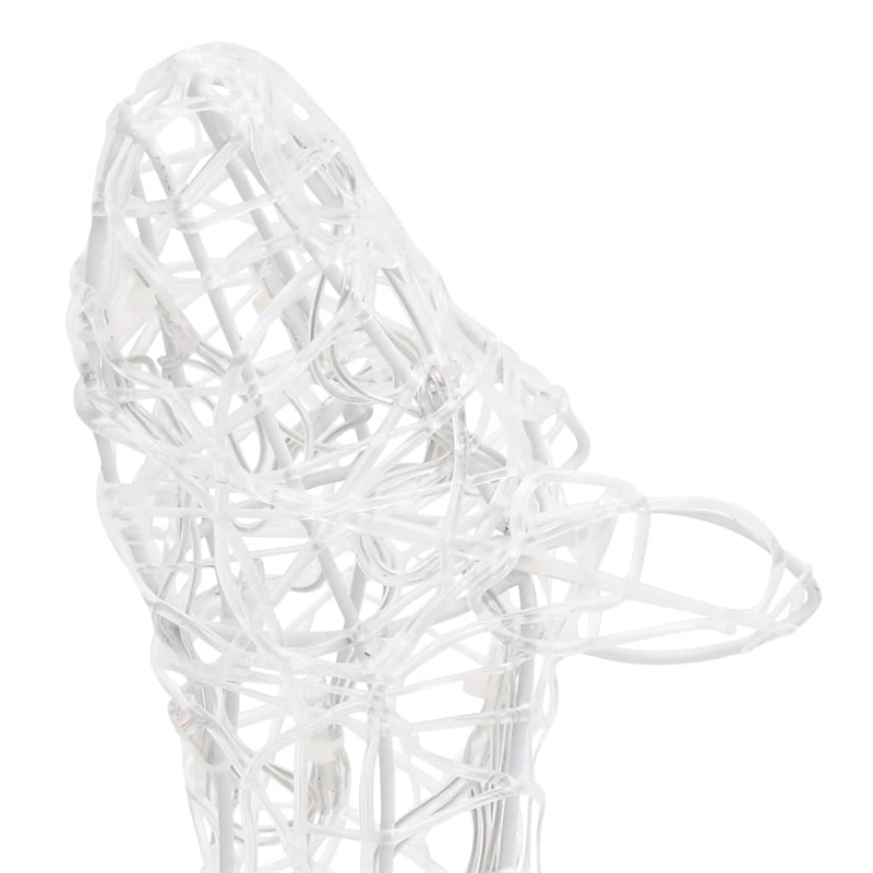 vidaXL Large Acrylic Reindeer Family in Cool White