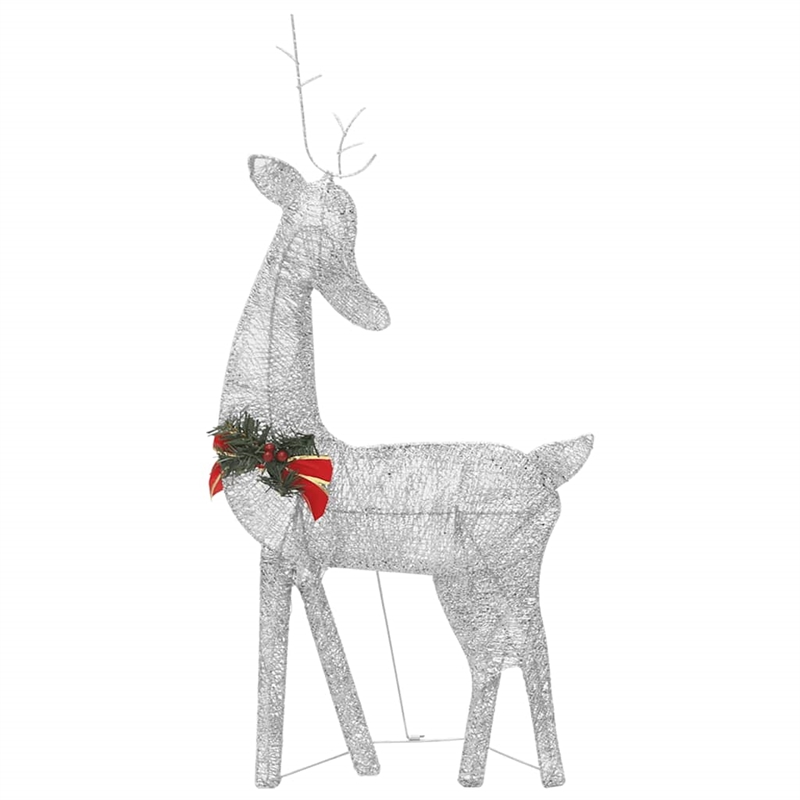 vidaXL Large Christmas Reindeer Family in Silver (Set of 3)