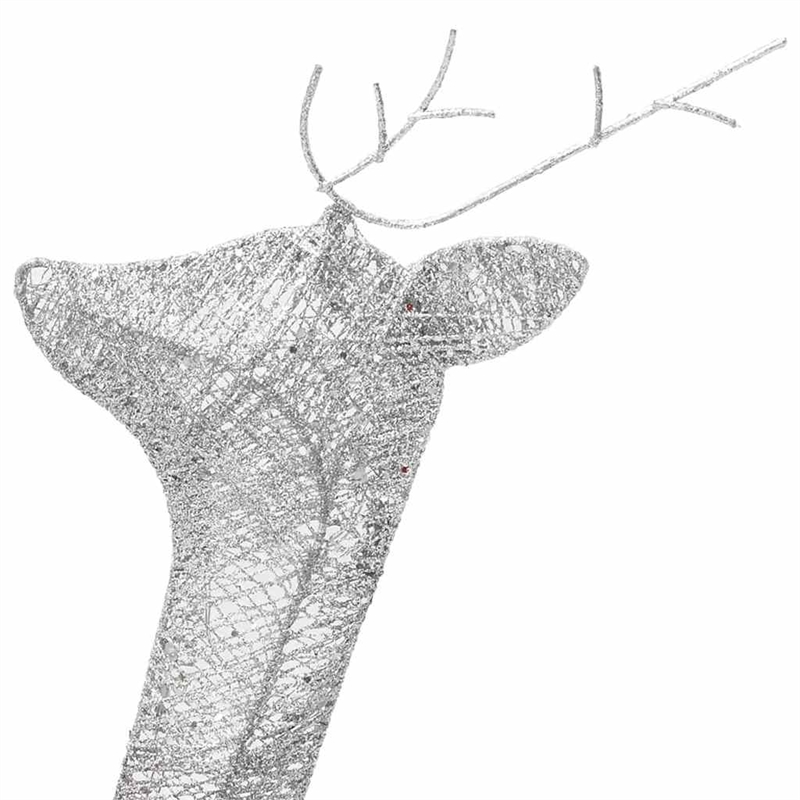 vidaXL Large Christmas Reindeer Family in Silver (Set of 3)