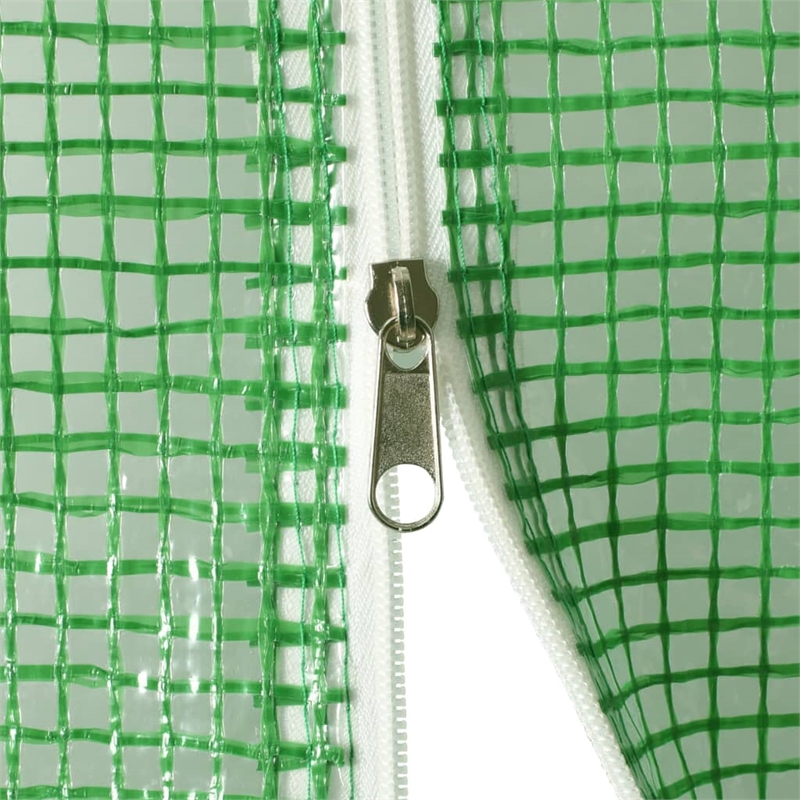 vidaXL Galvanized Steel 48.4 Sqft Greenhouse in Green