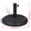 vidaXL Heavy Weight Resin Parasol Base in Black