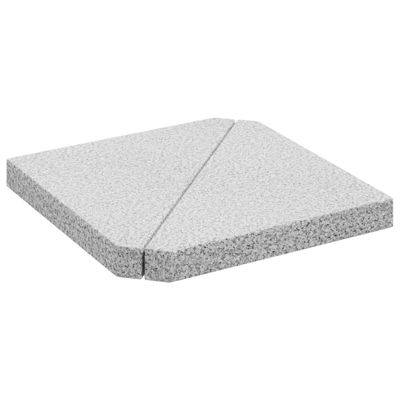 vidaXL Compact Granite Umbrella Weight Plate in Grey