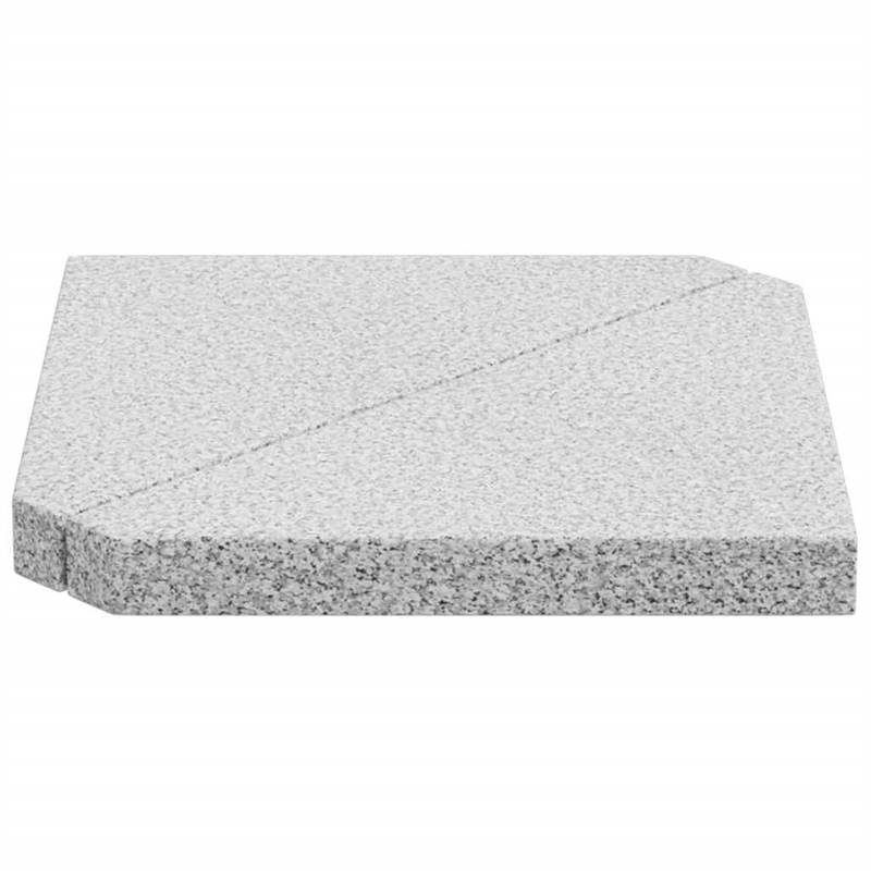 vidaXL Compact Granite Umbrella Weight Plate in Grey