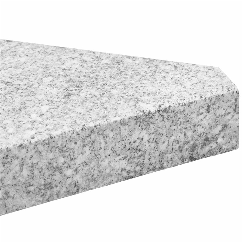 vidaXL Compact Granite Umbrella Weight Plate in Grey