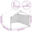vidaXL Galvanized Steel Large Outdoor Dog Kennel in Silver