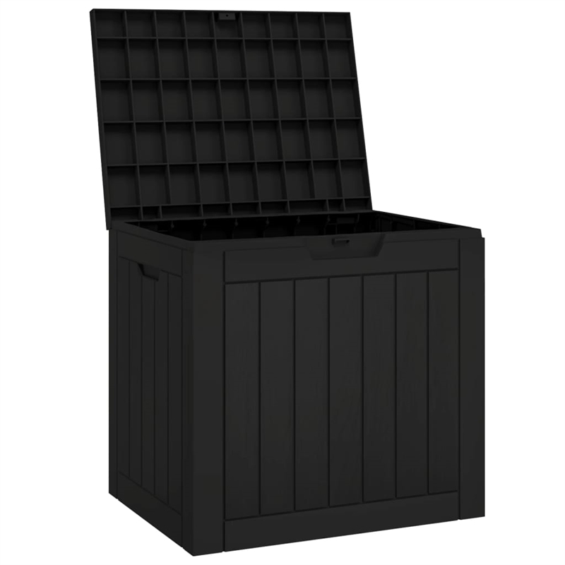 vidaXL Polypropylene Garden Storage Box in Black