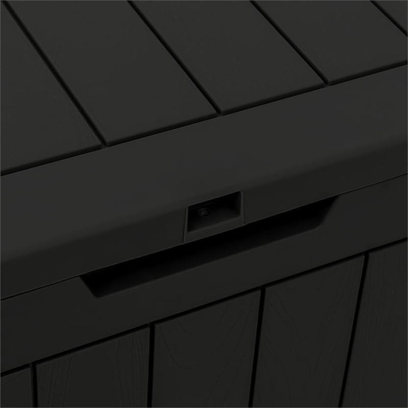 vidaXL Polypropylene Garden Storage Box in Black