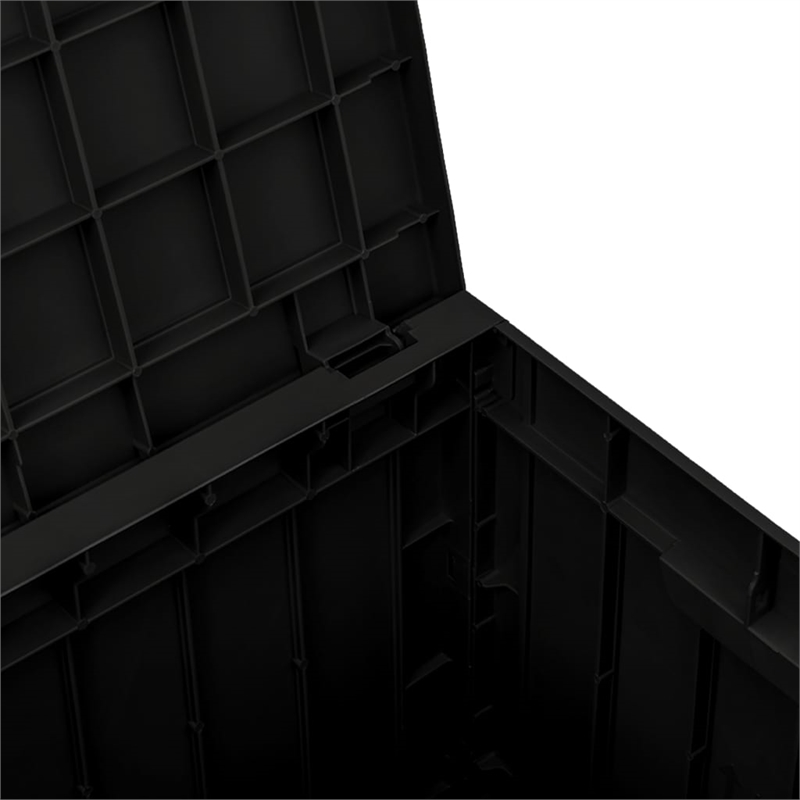 vidaXL Polypropylene Garden Storage Box in Black