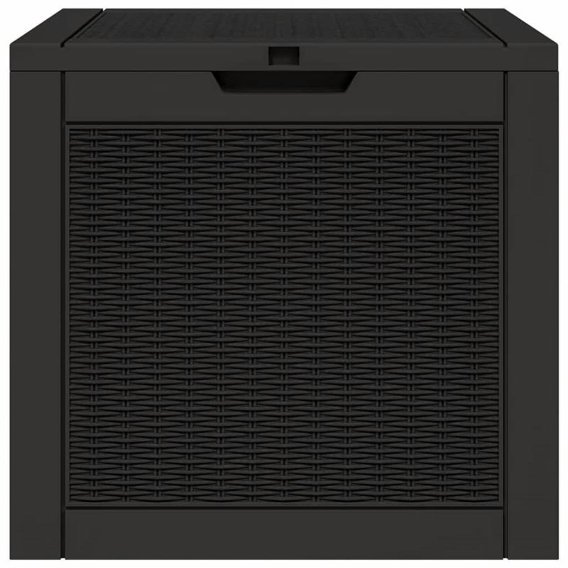 vidaXL 312. Gallon Polypropylene Garden Storage Box in Black