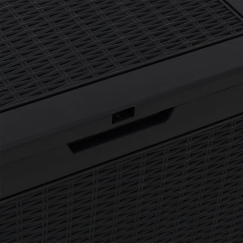 vidaXL 312. Gallon Polypropylene Garden Storage Box in Black