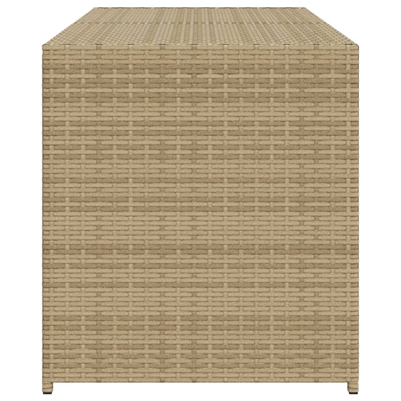 vidaXL 74.4 Gal PE Rattan Garden Storage Box in Mix Beige
