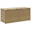 vidaXL 74.4 Gal PE Rattan Garden Storage Box in Mix Beige