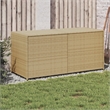 vidaXL 74.4 Gal PE Rattan Garden Storage Box in Mix Beige