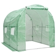 vidaXL Galvanized Steel Medium Greenhouse in Green