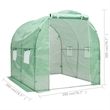 vidaXL Galvanized Steel Medium Greenhouse in Green