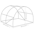 vidaXL Galvanized Steel Medium Greenhouse in Green