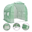 vidaXL Galvanized Steel Medium Greenhouse in Green