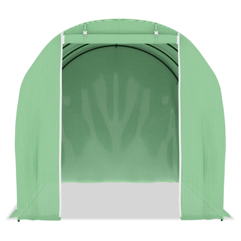 vidaXL Galvanized Steel Greenhouse in Green Polyethylene