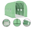 vidaXL Galvanized Steel Greenhouse in Green Polyethylene
