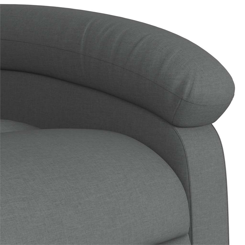 vidaXL Polyester Plywood Medium Massage Recliner Chair in Dark Grey