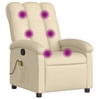 vidaXL Fabric Massage Recliner Chair in Cream
