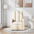 vidaXL Fabric Massage Recliner Chair in Cream