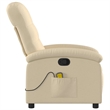 vidaXL Fabric Massage Recliner Chair in Cream