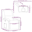vidaXL Fabric Recliner Chair in Dark Grey