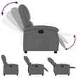 vidaXL Fabric Recliner Chair in Dark Grey