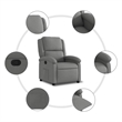 vidaXL Fabric Recliner Chair in Dark Grey