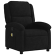 vidaXL Velvet Massage Recliner Chair in Black