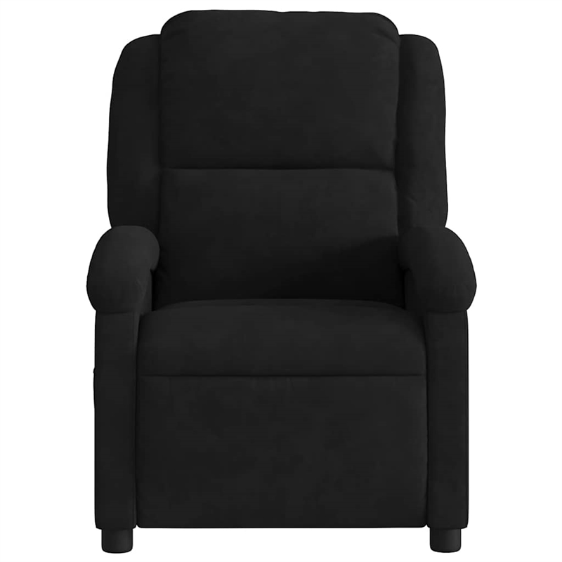 vidaXL Velvet Massage Recliner Chair in Black