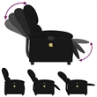 vidaXL Velvet Massage Recliner Chair in Black