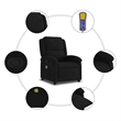 vidaXL Velvet Massage Recliner Chair in Black