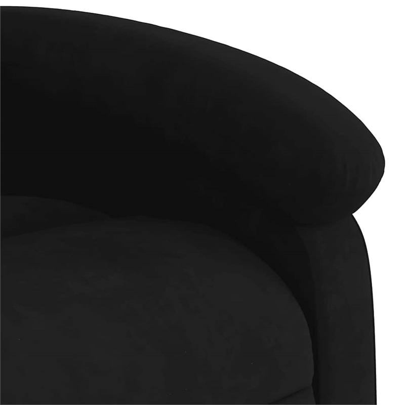 vidaXL Velvet Massage Recliner Chair in Black