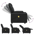 vidaXL Massage Recliner Chair in Black