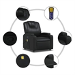 vidaXL Massage Recliner Chair in Black