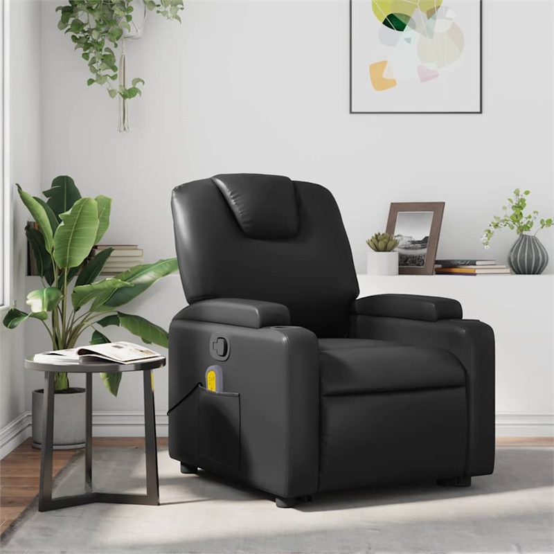 vidaXL Massage Recliner Chair in Black