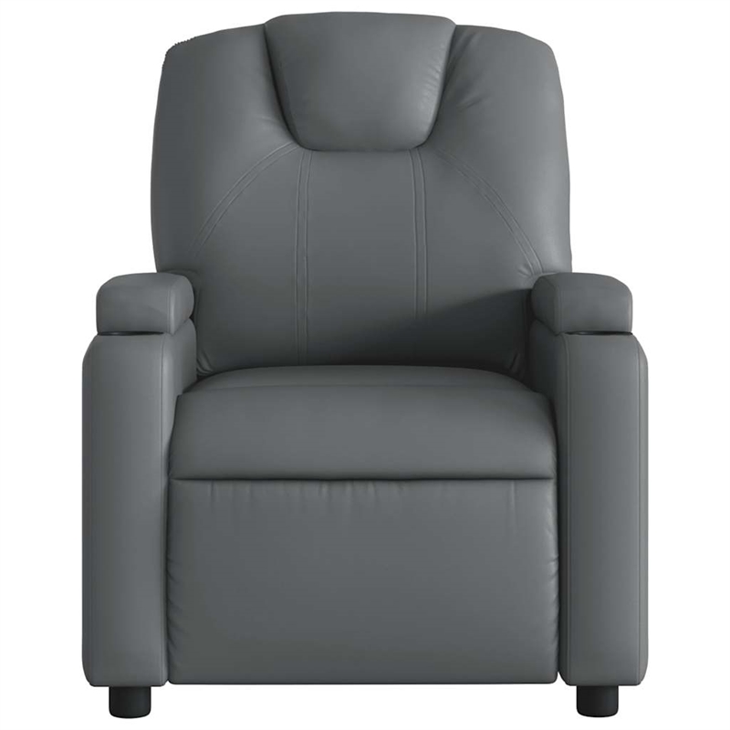 vidaXL Faux Leather Massage Recliner Chair in Grey