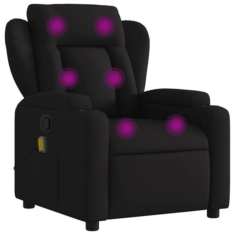 vidaXL Massage Recliner Chair in Black