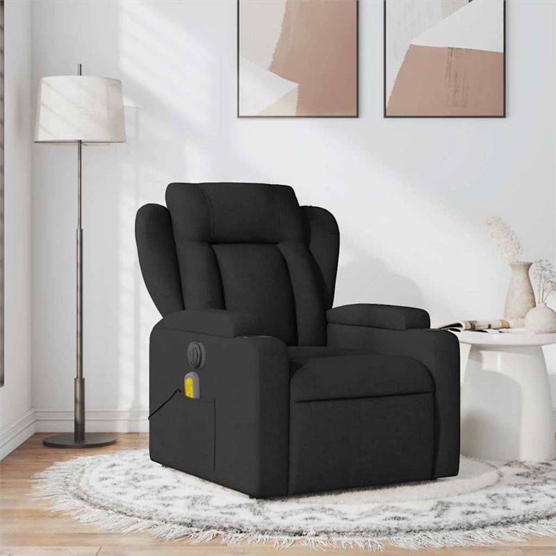 vidaXL Massage Recliner Chair in Black