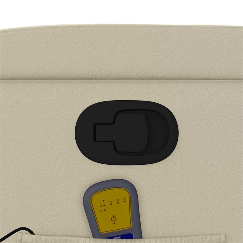 vidaXL Faux Leather Massage Recliner Chair in Cream