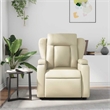 vidaXL Faux Leather Massage Recliner Chair in Cream