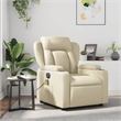 vidaXL Faux Leather Massage Recliner Chair in Cream