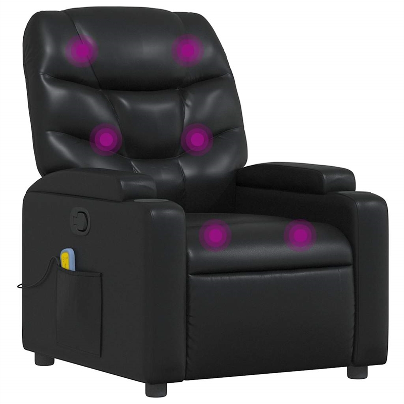 vidaXL Massage Recliner Chair in Black