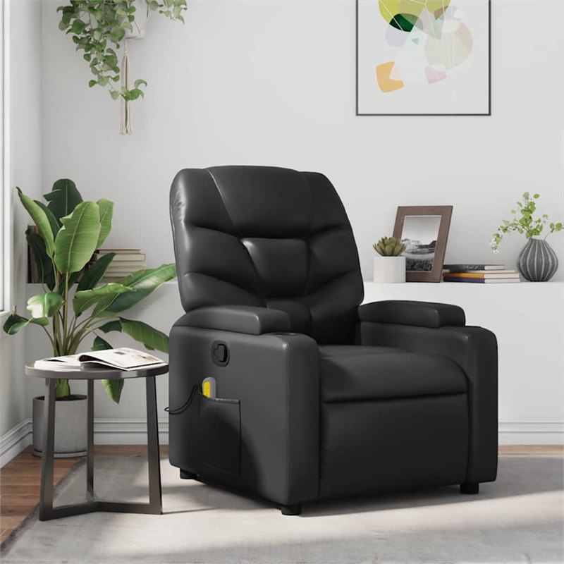 vidaXL Massage Recliner Chair in Black