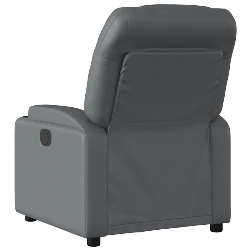 vidaXL Faux Leather Massage Recliner Chair in Grey