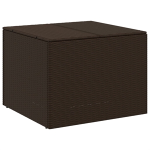 vidaXL Poly Rattan Garden Storage Box in Brown