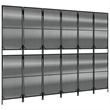 vidaXL Room Divider 6 Panels Poly Rattan in Black