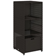 vidaXL PE Rattan Garden Storage Cabinet in Black